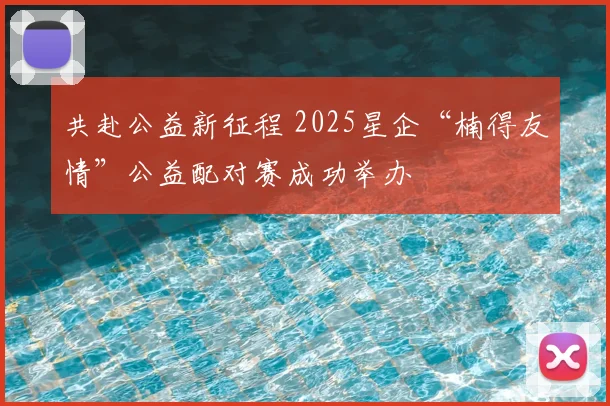 共赴公益新征程 2025星企“楠得友情”公益配对赛成功举办